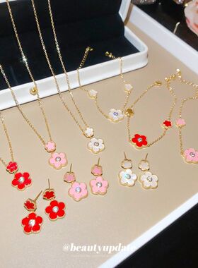 平价热销精工轻奢百搭微镶花朵