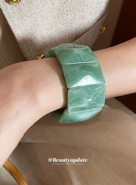 亚克力晕染彩色弹力手链森系简约