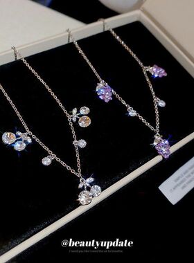 韩系镶钻葡萄樱桃吊坠手链精致