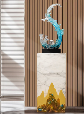 风生水起入户玄关摆件轻奢高档客厅家居电视机柜壁龛创意鹿装饰品