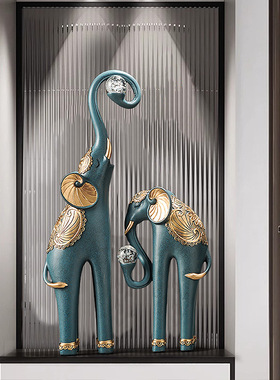 入户玄关大象摆件招财镇宅办公室客厅电视柜壁龛氛围感好物装饰品