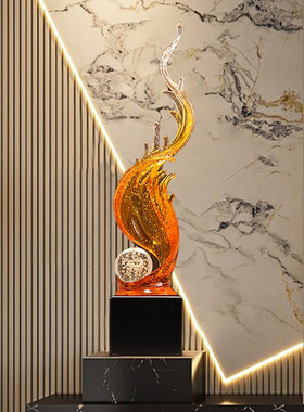 入户玄关风生水起竖高摆件客厅电视机柜办公室轻奢高档家居装饰品