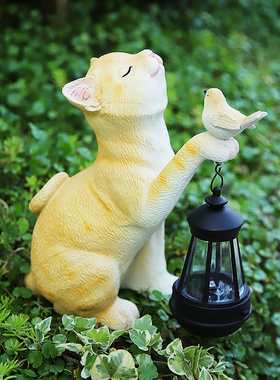 户外庭院可爱猫咪仿真动物景观灯
