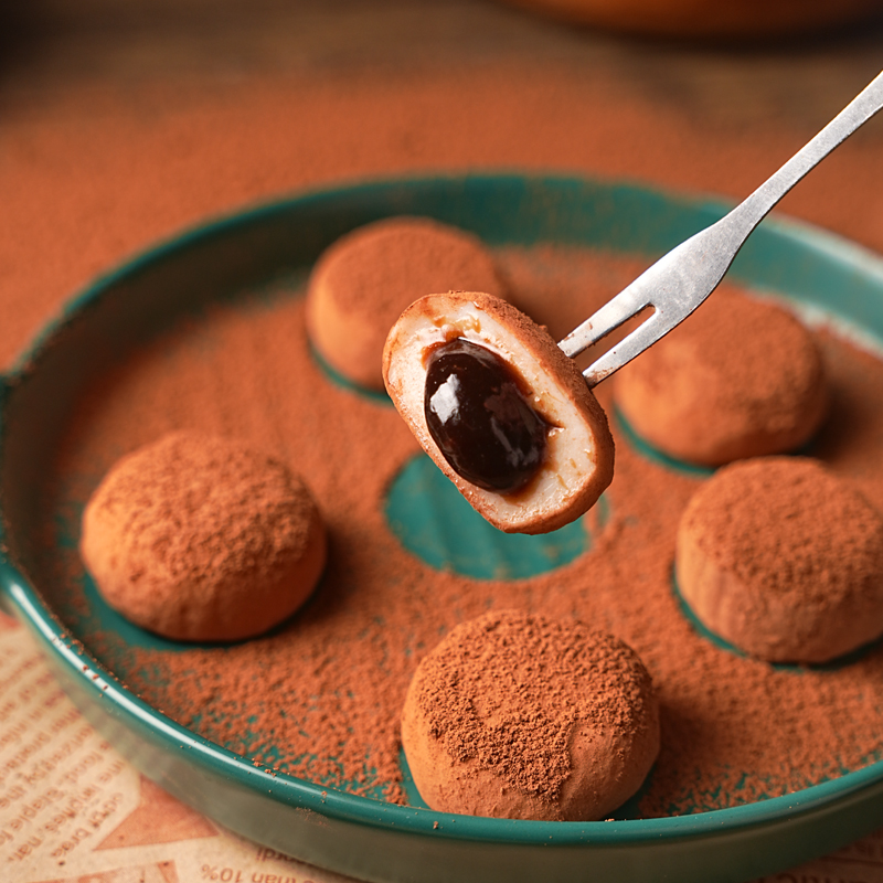 和风生巧福团面包早餐巧克力爆浆大福雪媚娘网红解馋零食整箱批发 - 图0