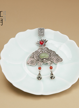 仿古做旧旗袍挂襟蝴蝶压襟