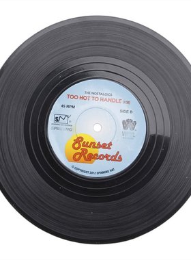 Fashion Vinyl Silicone Record Retro CD Type Drink Coasters C