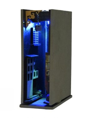 Vintage Book Nook Bookshelf Medieval Insert Kits Ornament De