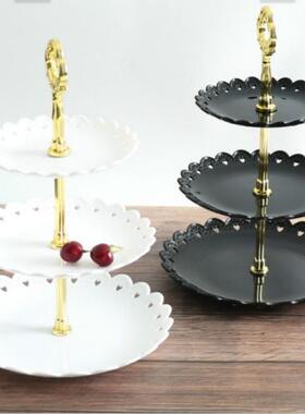 Three Layer Cake Fruit Vegetable Dessert Rack Celebration Pa