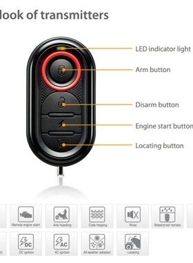 Original Steelmate 986E 1 Way Motorcycle Alarm Moto Remote E