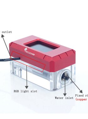 Computer Water Cooling Flow Meter Flow Indicator LED Thermom
