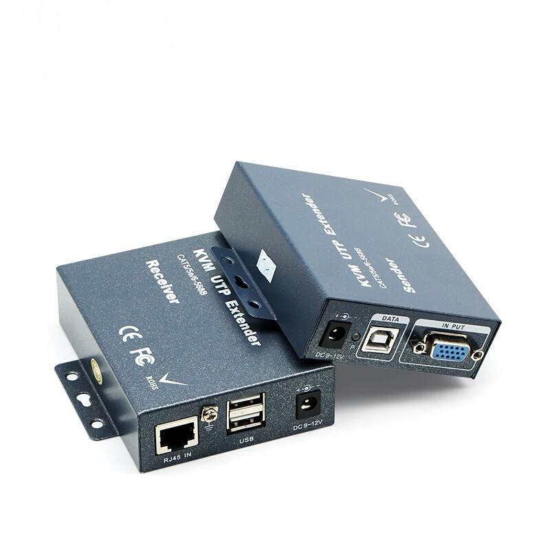 Newest 656ft No Delay No loss VGA USB KVM Extender 200m Ove-图3