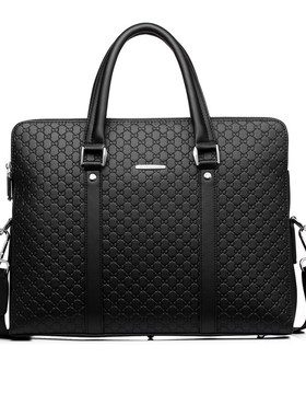 Men's Business Briefcase Double Layers Handbag Hot Sale Mal
