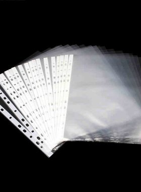 100 Pages/pack A4 11-hole Clear Loose-Leaf Waterproof Multip
