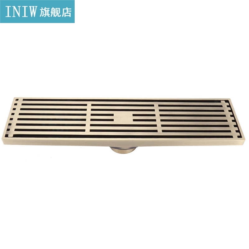 30X8cm Brass Floor Drain Removable Cover Shower Drain Hair C - 图3