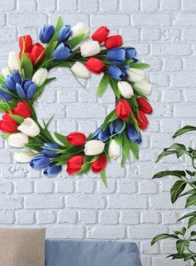 Front Door Wreath Simulation Artificial Floral Wreaths Home
