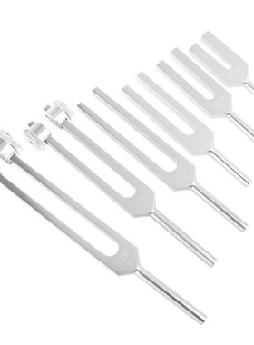 6Pcs/Set Aluminum Medical 128Hz-4096Hz Tuning Fork Tools Kit