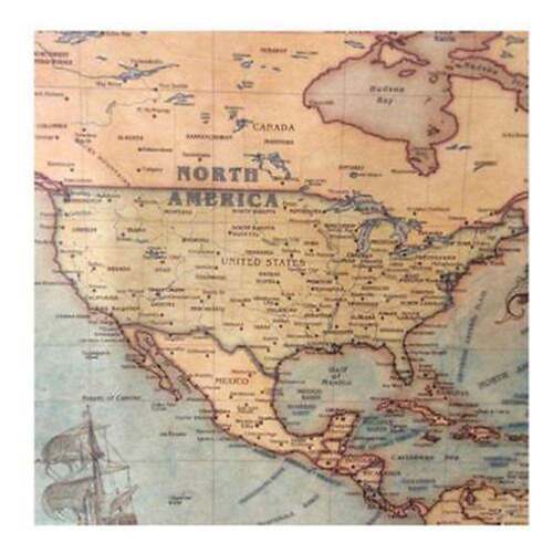 1PC 100x50cm Vintage Style Paper Nautical Ocean Sea World Ma - 图3