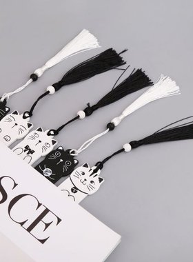 Exquisite Simple Cute Cartoon Cat Wooden Bookmark Book Page