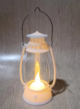 电子蜡烛led电子蜡烛灯圣诞蜡烛万圣节装饰复古小马灯风灯工艺品