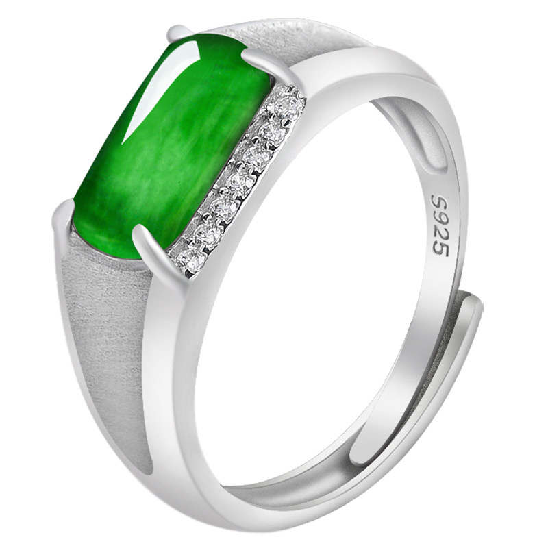 Natural Jadeite A Sunny Green Saddle Ring