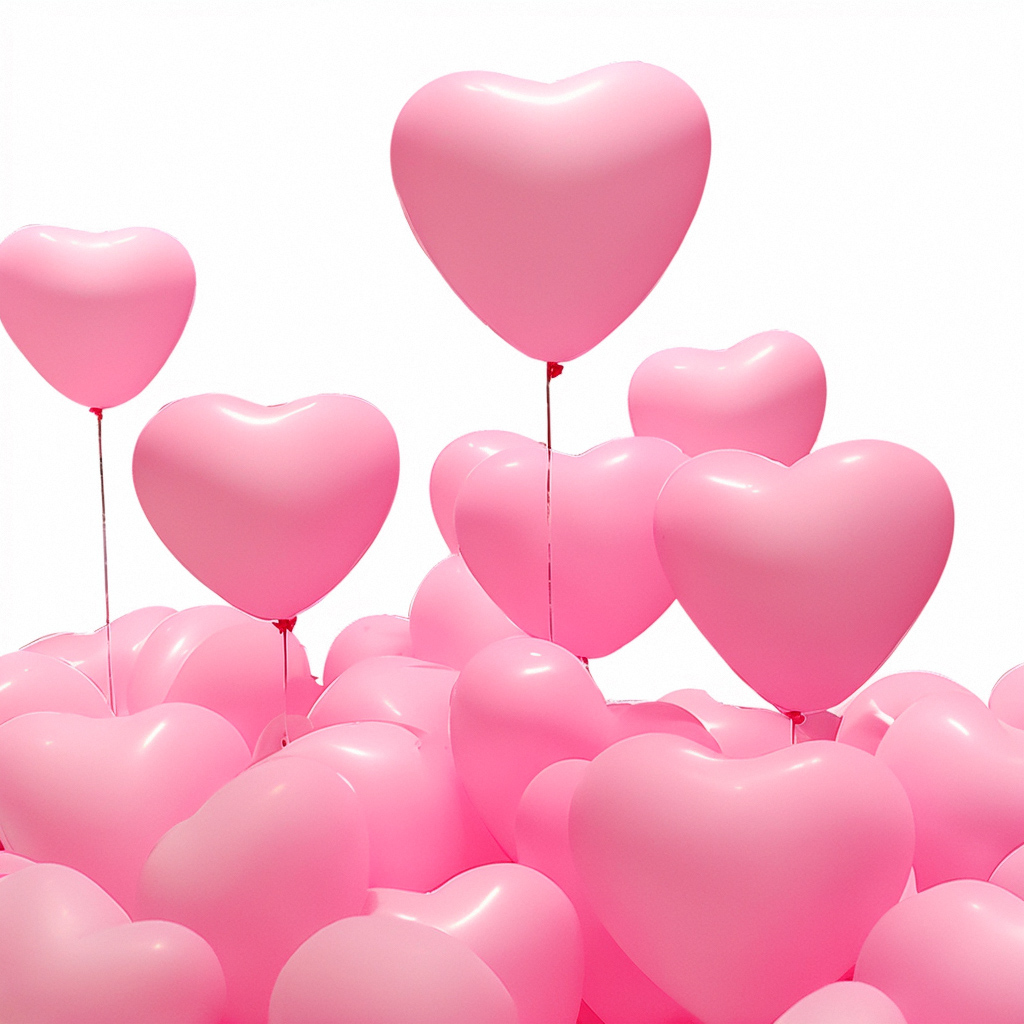 爱心桃心气球装饰加厚婚房套装粉色订婚婚礼心形造型结婚场景布置
