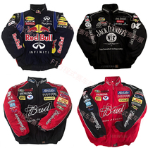 F1 race car suit motorcycle riding suit American retro motorcade Embroidery Jacket Jacket Loose winter small cotton clothes