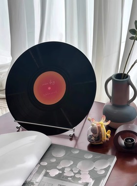 创意涂鸦黑胶唱片装饰