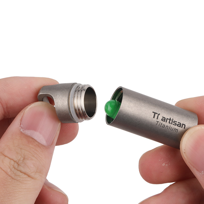 钛工匠纯钛密封仓随身急救药品仓便携野外防水药盒药丸胶囊收纳仓,淘宝优惠券,粉丝福利购,淘宝优惠卷