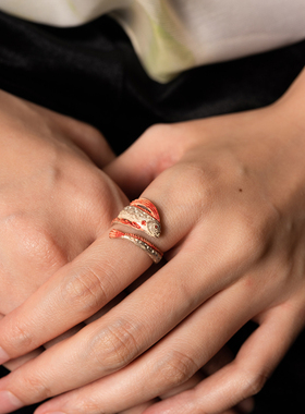 Palnartpoc小众设计皇带鱼戒指