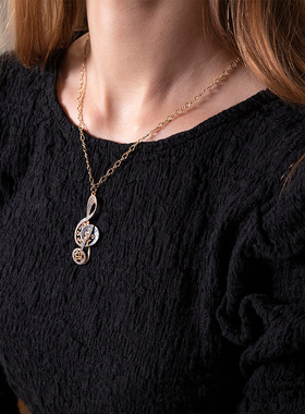 Palnart poc宇宙星盘蓝色高音符冬季上新小众高级设计感女士项链