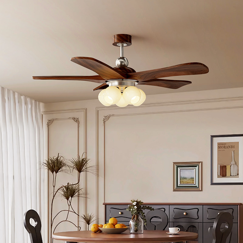 Home复古客厅风扇灯中古风胡桃木纹2025新款护眼温馨吊扇灯家用,淘宝优惠券,粉丝福利购,淘宝优惠卷