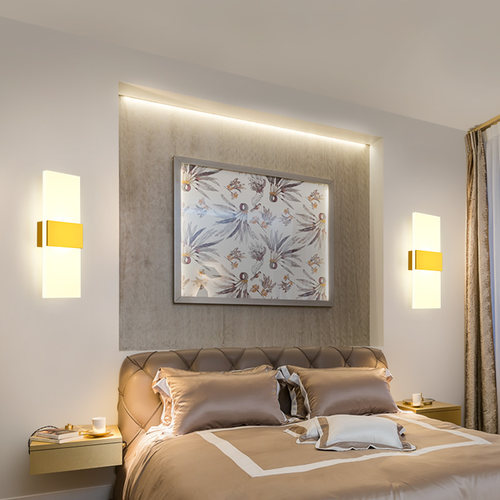 卧室床头灯壁灯现代简约客厅背景墙壁灯过道走廊创意北欧led灯具 - 图2