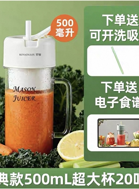 罗娅榨汁机20叶钢刀家用小型果汁