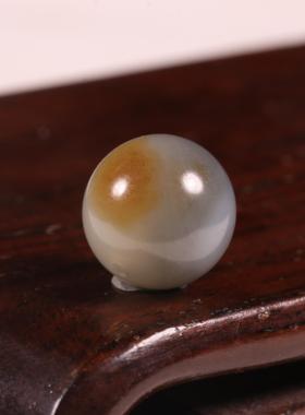 天然新疆和田玉巧色糖手串配珠