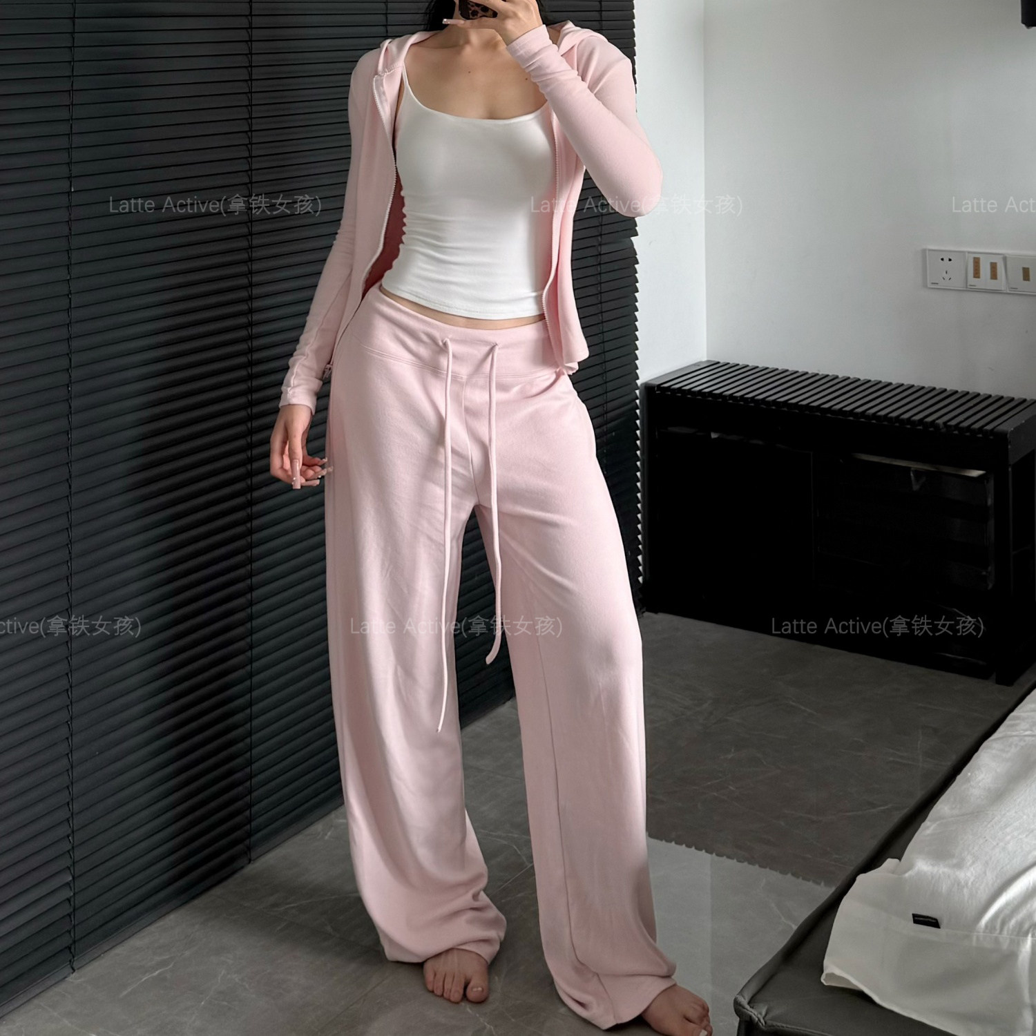 拿铁女孩连帽开衫德绒女秋季收腰修身显瘦运动瑜伽外套健身长袖,淘宝优惠券,粉丝福利购,淘宝优惠卷