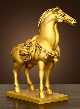 黄铜生肖马摆件工艺品客厅