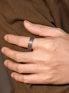 日本coss koko夔龙纹戒指银男女高级感中国风元素国潮指环痞帅