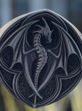 日本coss koko原创手工龙浮雕戒指银欧美小众开口指环权游冰火龙