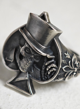 日本Coss KoKo潮牌嘻哈朋克时尚个性复古欧美骷髅高级指环食指