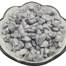 Natural cobblestone white pebble garden landscaping works paved with multi-meat potted plants to decorate the courtyard