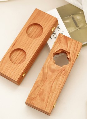 优选桌面实木小屏风摆件樱桃木创意工艺品摆台小众艺术新中式家居