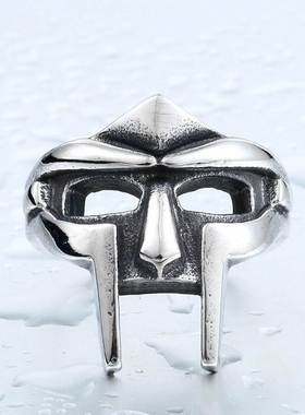 Classic Retro MF DOOM Mask Rings For Men Gladiator Punk Styl