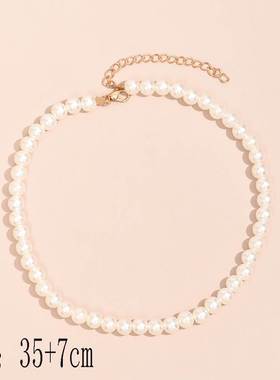 Trend Elegant Jewelry Wedding Big Pearl Necklace For Women W