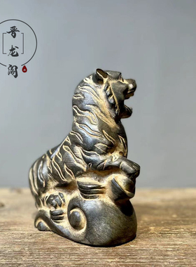 山西青石手工雕刻老虎吸水兽兽