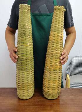 竹编黄鳝鱼笼手工编喇叭竹篾渔笼
