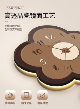 中古风花卉客BJB-2403厅挂网风红创古意ins钟表复小众艺术餐厅壁