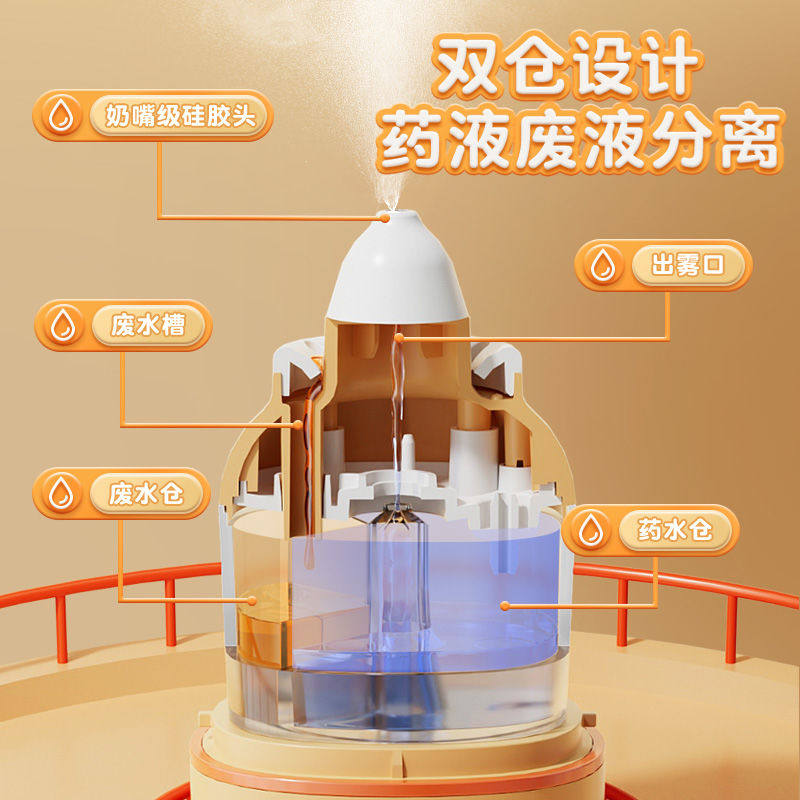 海尔儿童电动洗鼻器喷雾家用鼻腔冲洗鼻塞通鼻神器生理盐水