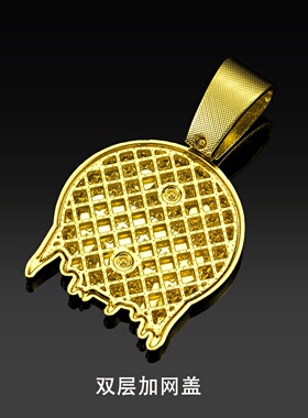 欧美风嘻哈长款项链饰品男潮牌合金满钻吊坠迈阿密街头说唱配饰