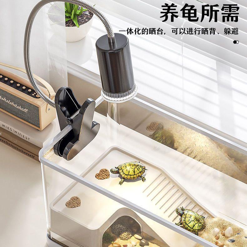 爬宠寄居蟹乌龟晒台爬台躲避屋爬梯二层平台小跃台造景装饰饲养箱 - 图0
