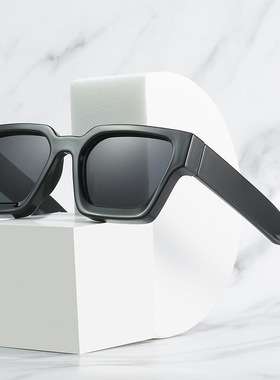 日本topwhit新款欧美太阳镜潮流方框眼镜个性大框墨镜sunglasses